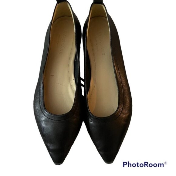Everlane 40-Hour Flat Black Pointed Toe Dress Shoe Leather Womens Size 5.5 - Picture 4 of 6